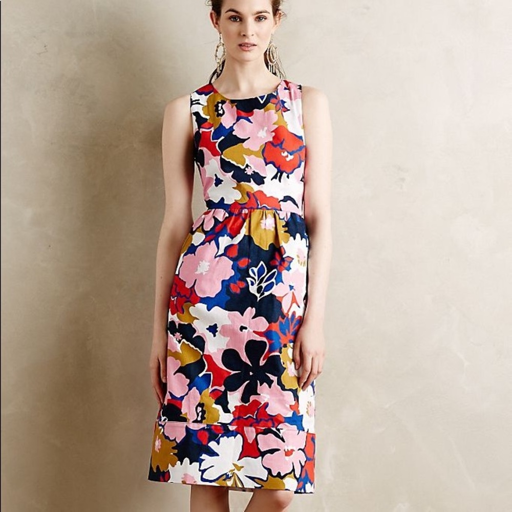 Whit Two Floral Anthropologie Dress